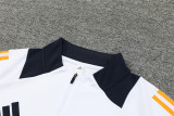 24-25 Real Madrid White Training Suit/ 24-25 皇马白色半拉训练服