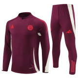 24-25 Bayern Munich Red Training Suit/24-25拜仁半拉训练服
