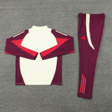 24-25 Bayern Munich White Training Suit/24-25拜仁半拉训练服
