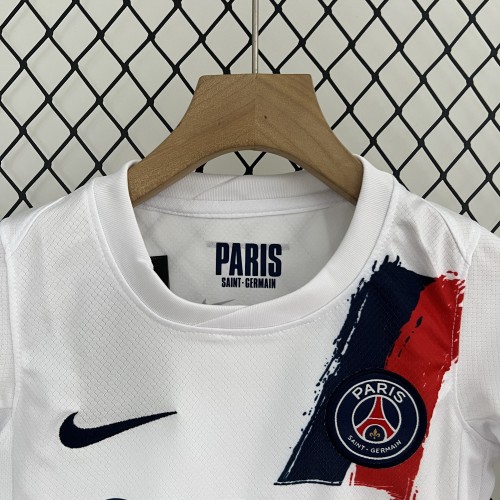 24-25 PSG Away White Kid Kit/24-25PSG巴黎客场童装