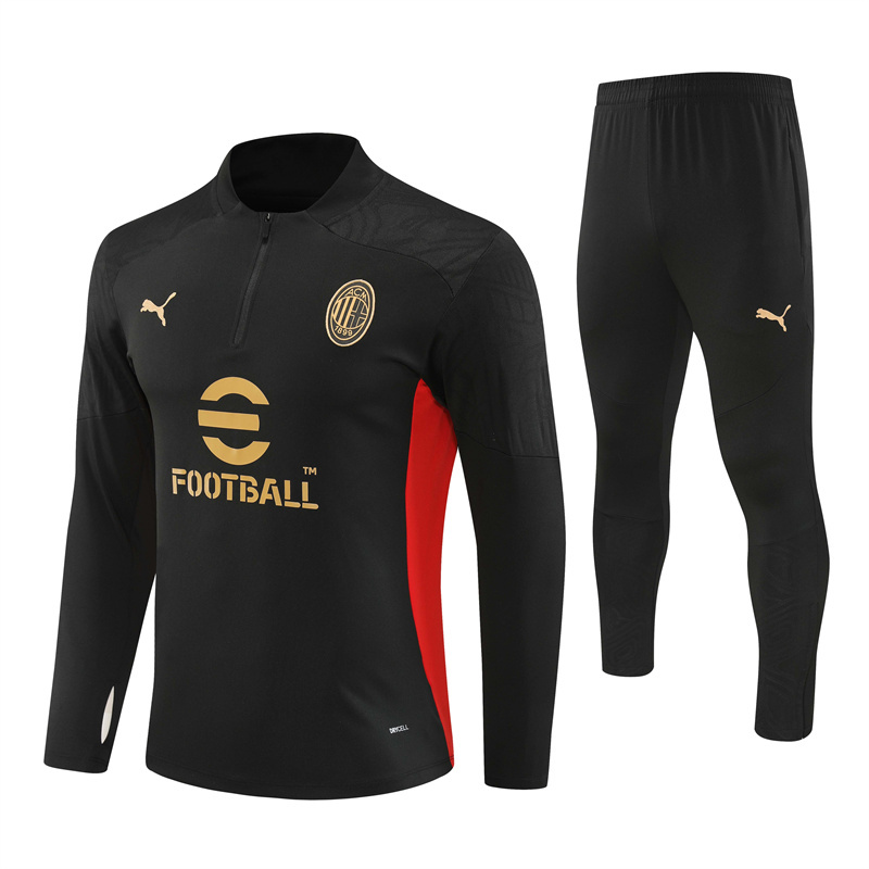 送料無料 通販 ファッション 24-25 AC Milan Black Training Suit/24-25AC米兰半拉训练服 ウェア