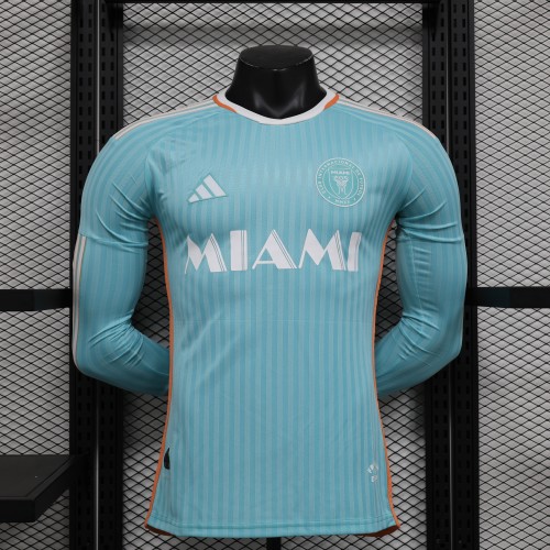 24-25 Inter Miami Third Long Sleeve Player Jersey/24-25 迈阿密第二客场球员版长袖