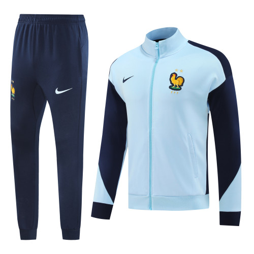 2024 France Blue Jacket Tracksuit/2024法国夹克训练服