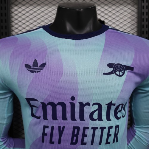 24-25 Arsenal Third Long Sleeve Player Jersey/ 24-25阿森纳第二客场长袖球员版