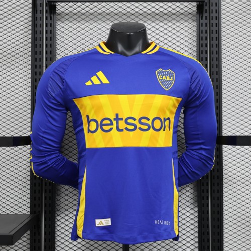 24-25 Boca Juniors Home Long Sleeve Player Jersey/ 24-25 博卡主场长袖球员