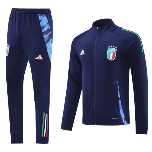 2024 Italy Blue Jacket Tracksuit/ 2024意大利蓝色夹克训练服