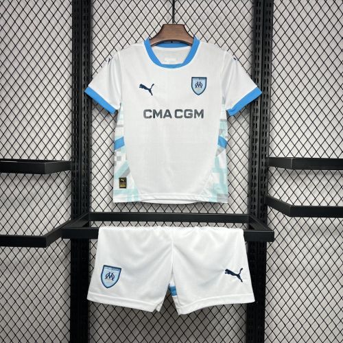 24-25 Olympique Marseille Home Kids Kit/24-25马赛主场童装