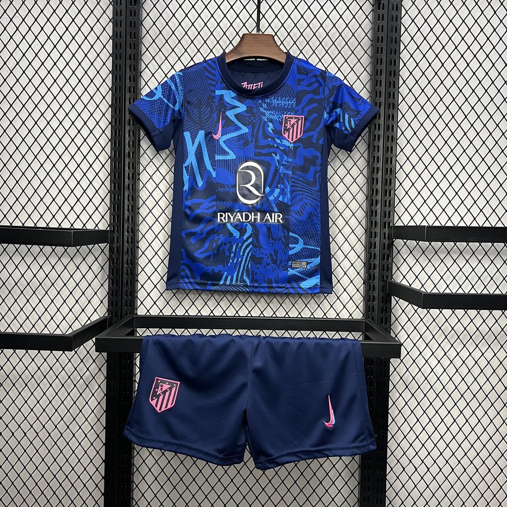 24-25 Atletico Madrid Third Kids Kit/24-25马竞第二客场童装