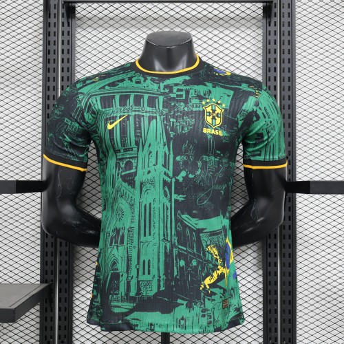 2024 Brazil Green Special Player Jersey/2024巴西绿色特别版球员版