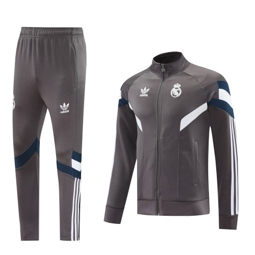 24-25 Real Madrid Grey Jacket Tracksuit/ 24-25皇马夹克训练服