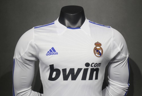10-11 Real Madrid Home Retro Player Long Sleeve Jersey/10-11 皇马主场复古球员长袖