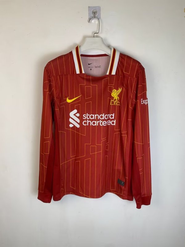 24-25 Liverpool Home Long Sleeve Jersey/24-25利物浦主场长袖