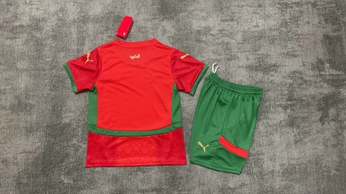 2025 Morocco Home Kids Kit/ 2025摩洛哥主场童装