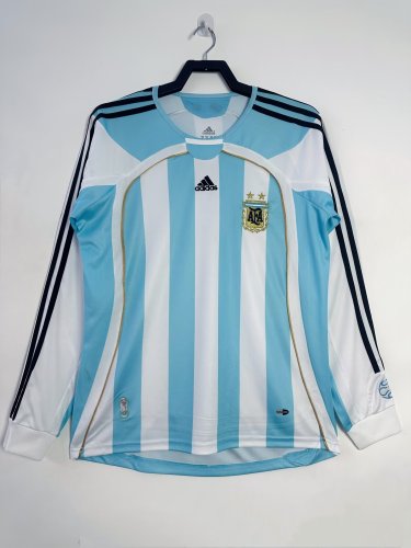 06-07 Argentina Home long sleeve Retro Jersey/06-07阿根廷主场长袖