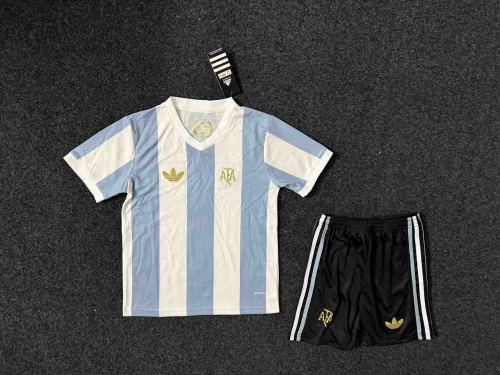 2024 Argentina 50 Years Home Kid Kit/ 2024阿根廷特别版童装