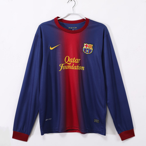 12-13 Barcelona Home  Long Sleeve Retro Jersey/12-13巴萨主场长袖