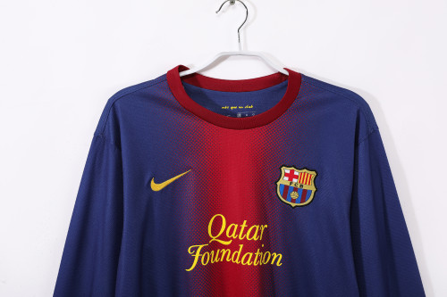 12-13 Barcelona Home  Long Sleeve Retro Jersey/12-13巴萨主场长袖