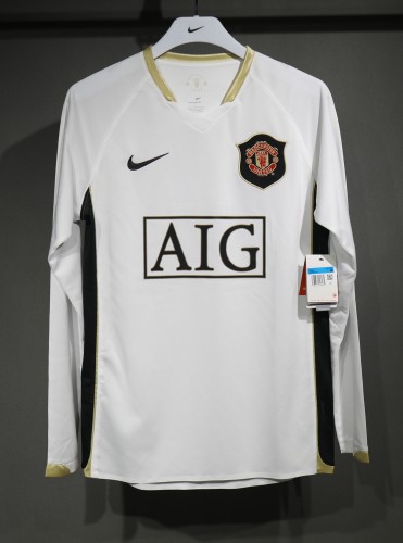 06-07 Manchester United Away Player Long Sleeve Retro Jersey/06-07 曼联客场球员长袖