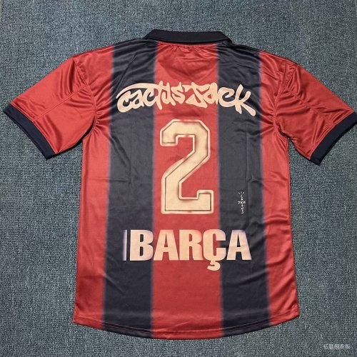 2000-01 Barcelona Retro Home Skeleton Jersey/ 2000-01 巴萨复古联名球迷