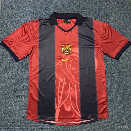 2000-01 Barcelona Retro Home Skeleton Jersey/ 2000-01 巴萨复古联名球迷