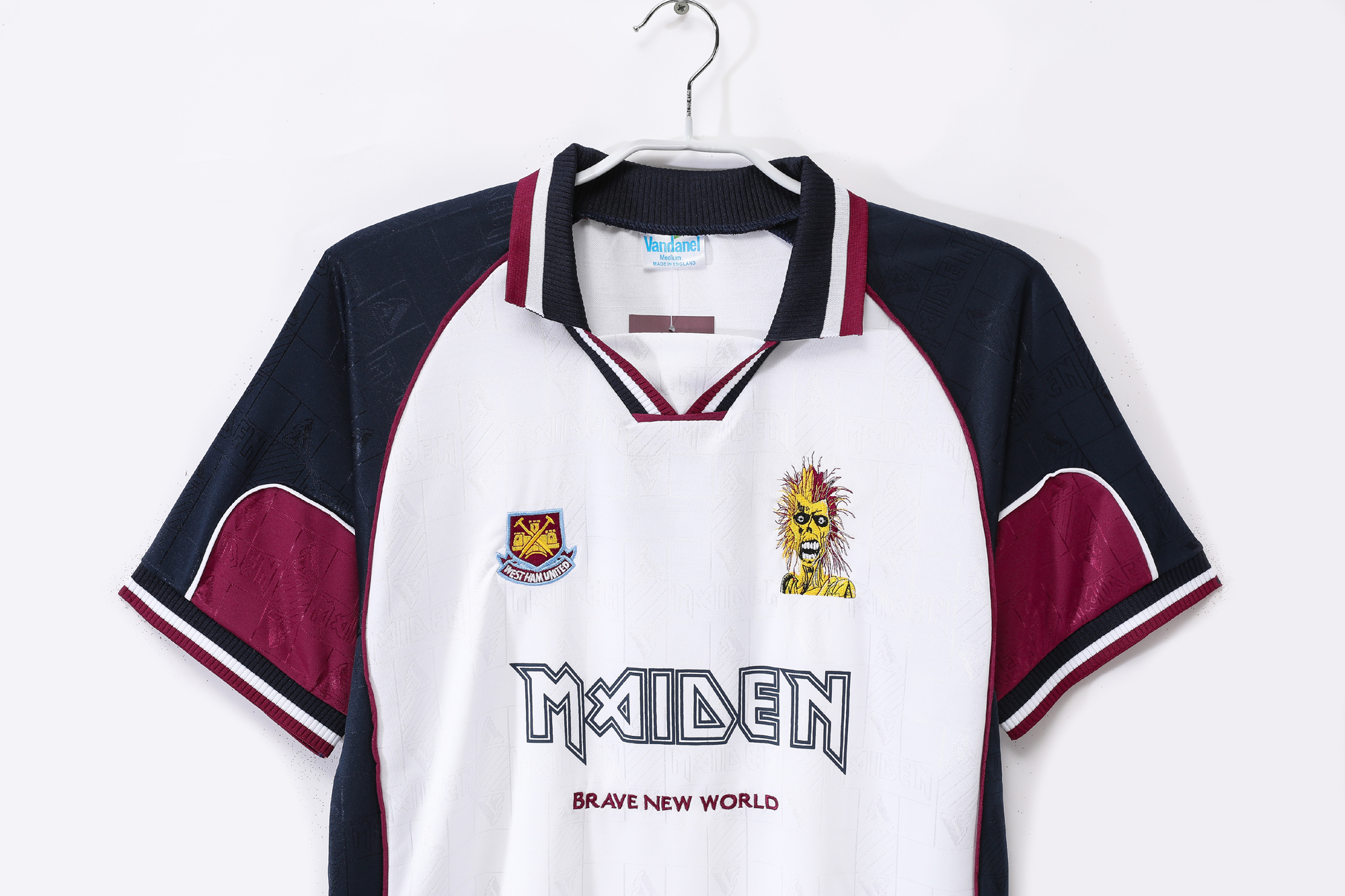 ウェア MAIDEN WEST HAM UNITED RETRO West Ham United 1999 Iron Maiden Home Jersey