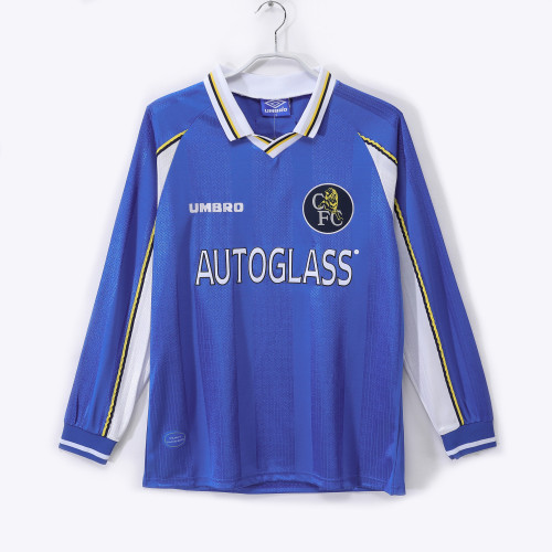 97-98 Chelsea Home Long Sleeve Retro Jersey/ 97-98切尔西主场长袖