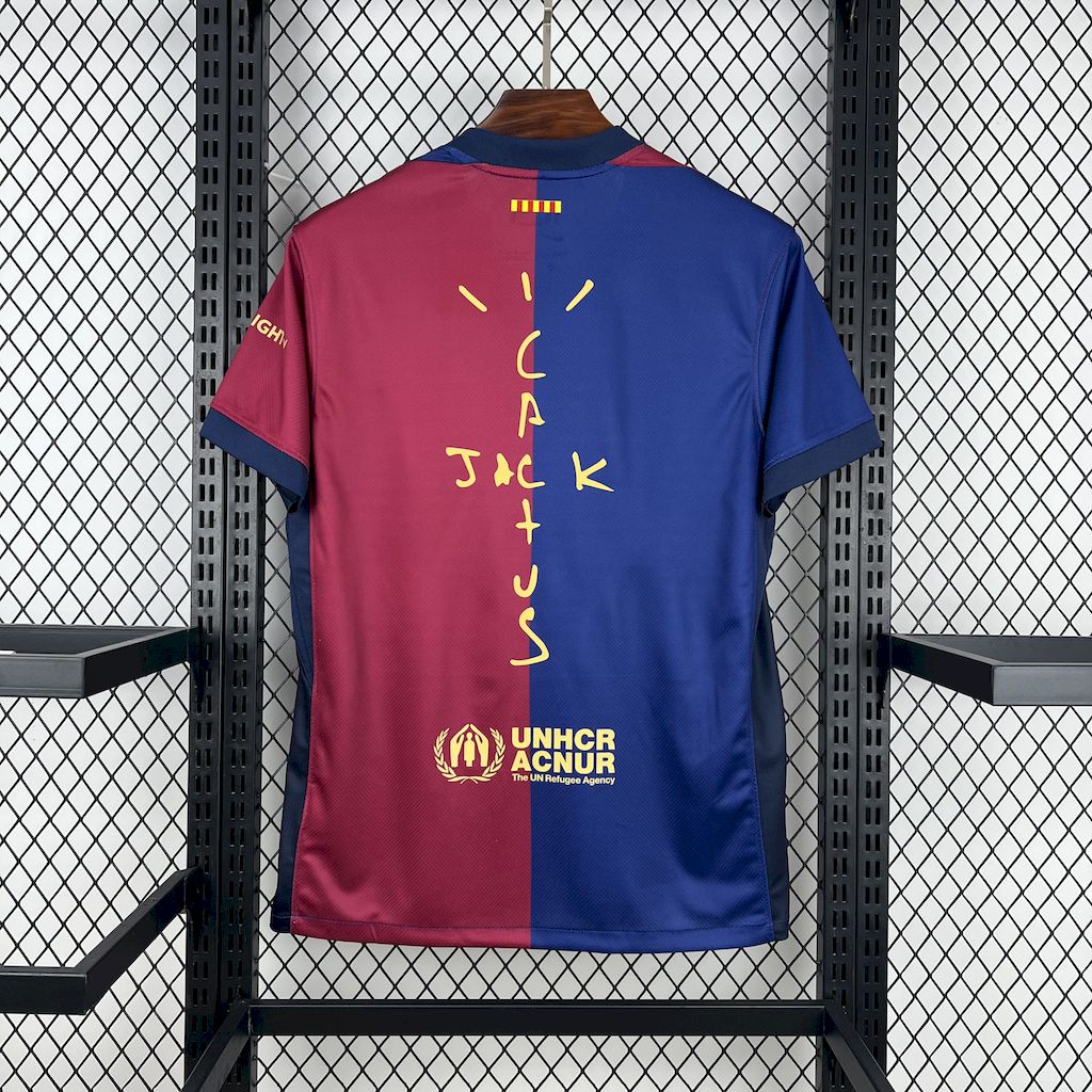 Travis × Barcelona ヤマル ユニフォーム Lサイズ Lamine Yamal Barcelona x Travis Scott 24/25 Home Jersey