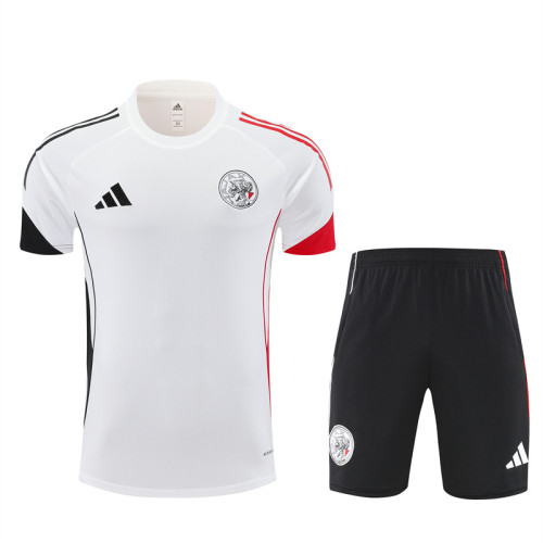 25-26 AX White Short Sleeve Training Suit/ 25-26阿贾克斯短袖训练服