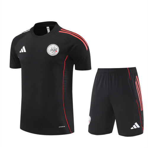 25-26 AX Black Short Sleeve Training Suit/ 25-26阿贾克斯短袖训练服