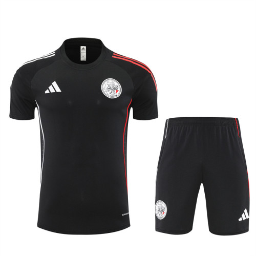 25-26 AX Black Short Sleeve Training Suit/ 25-26阿贾克斯短袖训练服