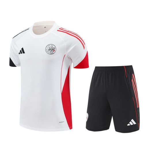 25-26 AX White Short Sleeve Training Suit/ 25-26阿贾克斯短袖训练服