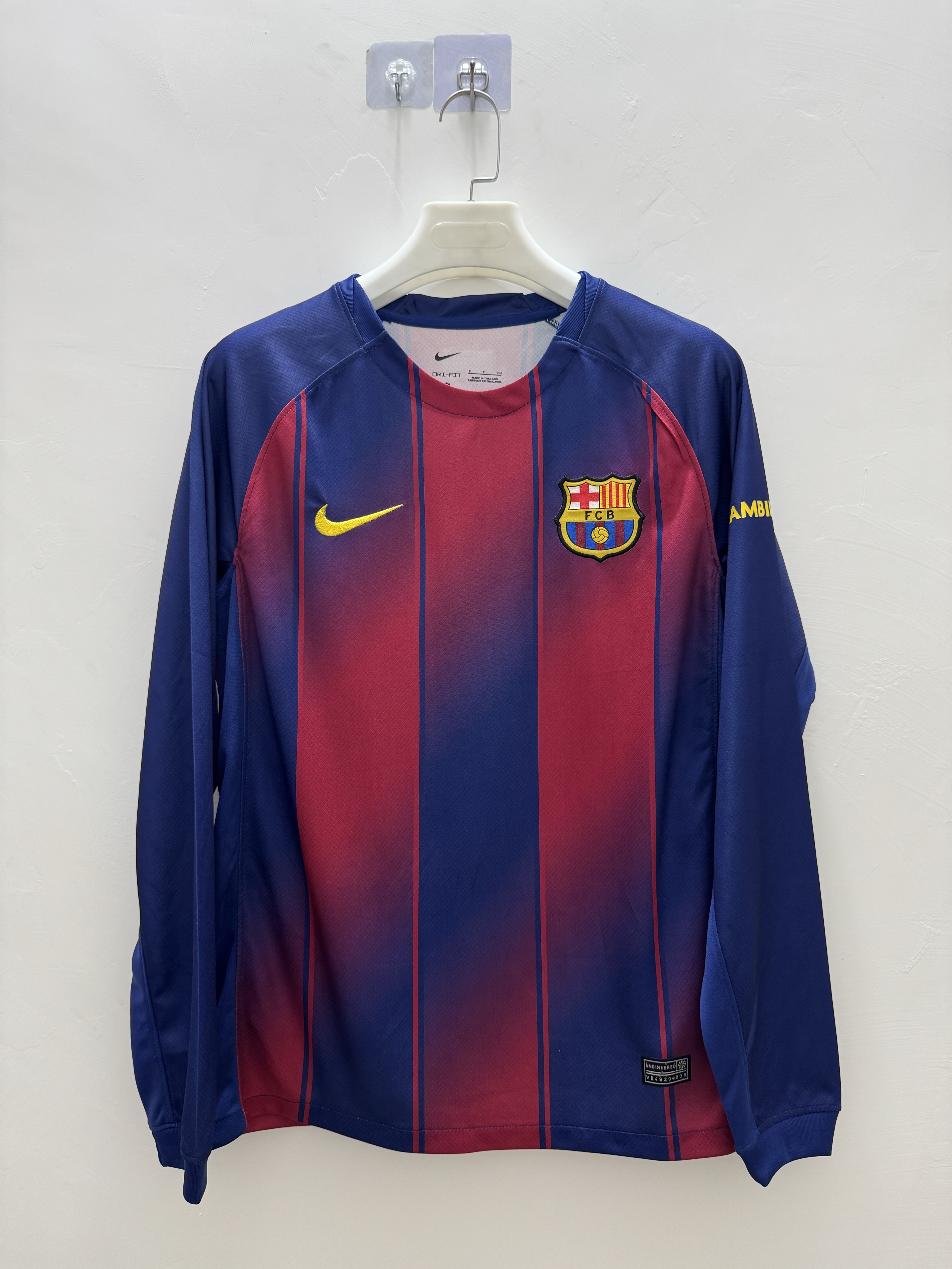 25-26 Barcelona Home Long Sleeve Jersey