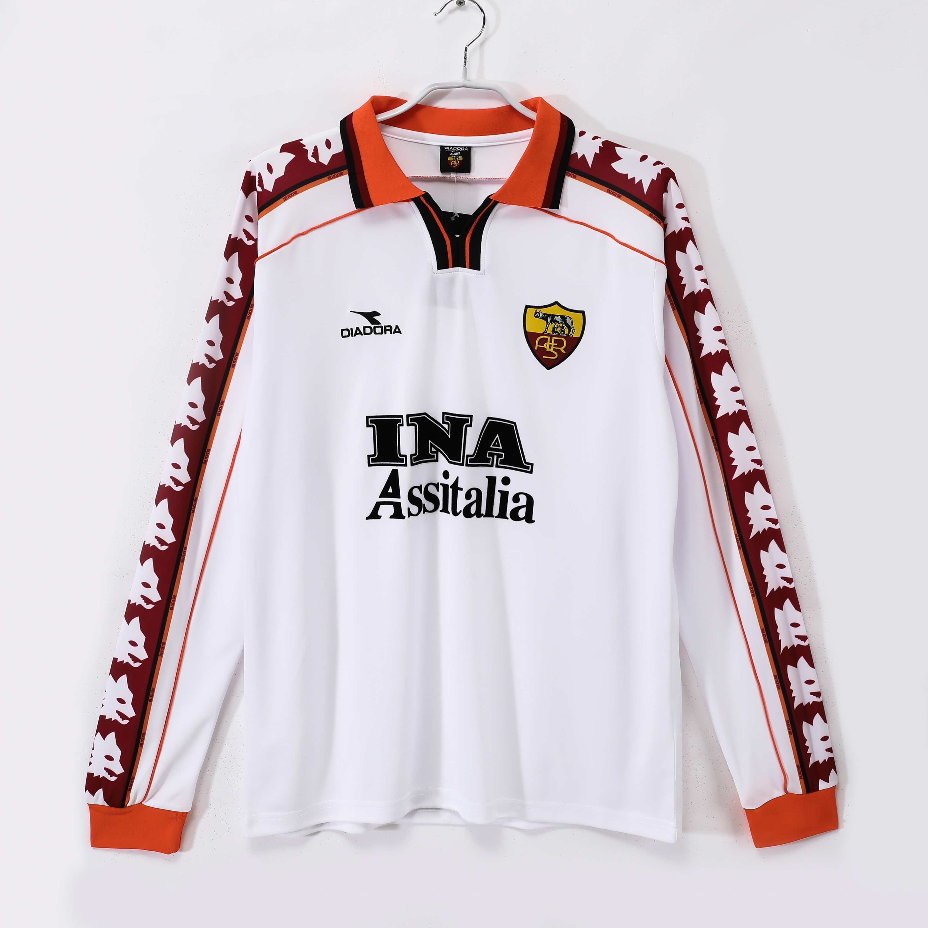 98-99 Roma Away Long Sleeve Retro Jersey