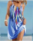 Print Sleeveless Shift Knee Length Casual/Vacation Dresses