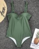 Solid Color Strap Sexy One-piece Swimsuits