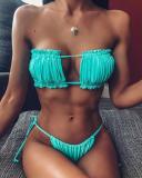 Sexy Pleated Cutout Bikini