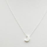 Jewelry-Simple Thick Moon Pendant Necklace