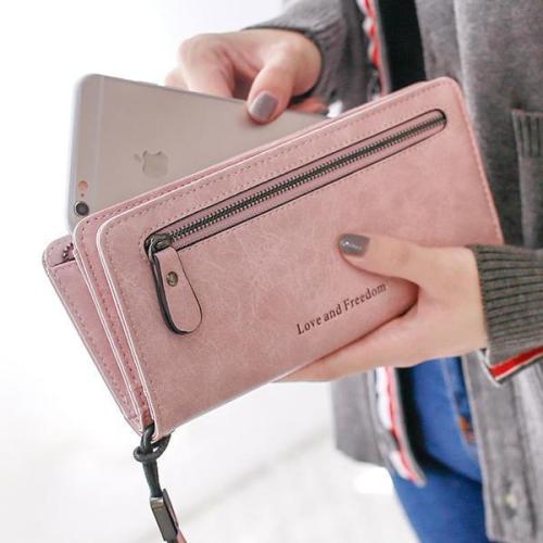 Women Retro PU Leather Clutch Bags Card Holder Wallet Purses