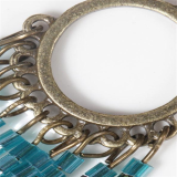Womens Vintage Beaded Pendant Tassels Earrings