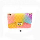 Women Rainbow Color Shoulder Bag Handbag
