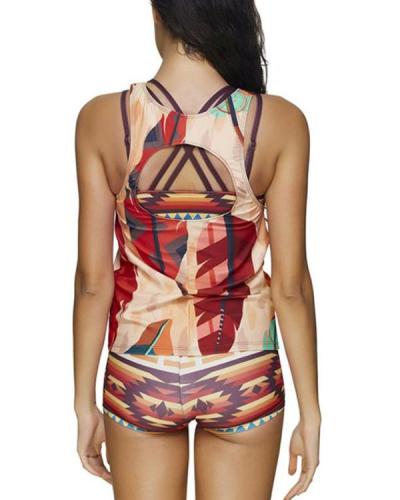 Sexy Printed Three-piece Bikini Swimsuit