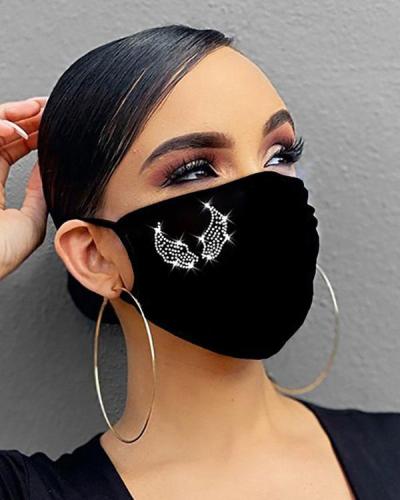 Studded Bling Rhinestone Face Mask