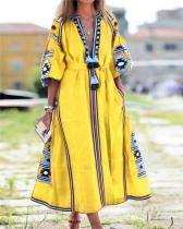 Vacation Tribal Printed Woman Maxi Dresses