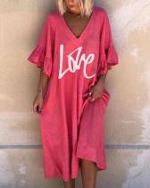 Women's A-Line Dress Printed Knee Length Dress