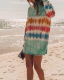 Casual Long-sleeve Loose Home Sweatshirt Mini Dresses