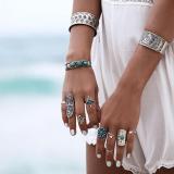 Jewelry-Silver 9 Piece Boho Ring Set