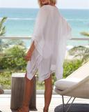 Chiffon Ruffled Lace Loose Large Size Beach Skirt Outer Blouse Holiday Sunscreen Cardigan