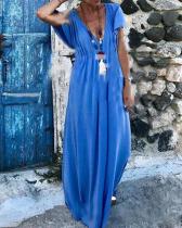 Women Solid Daily Vacation Maxi Dresses