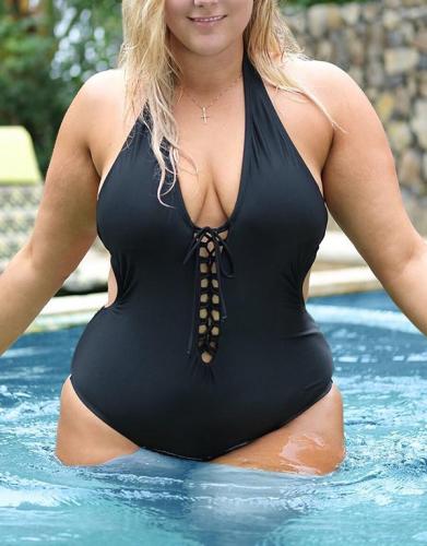 One-piece Swimsuit Plus Size Braided Nylon Swimsuit