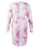 Women Tie Dyed Printed Open Front Long Sleeve Cover Up Cardigan Tops